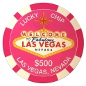 Magnet Las Vegas "Lucky Chip" $500 métallisé