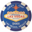 Magnet Las Vegas "Lucky Chip" $1000 métallisé