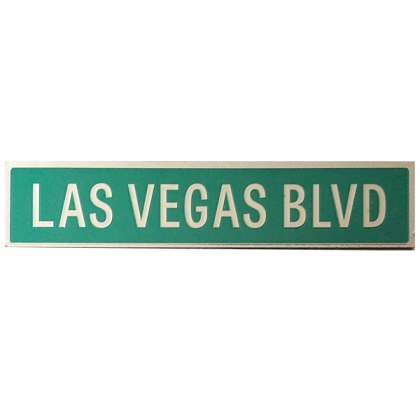 Magnet Las Vegas "Las Vegas Blvd" recto verso métallisé