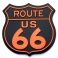 Magnet Route 66 "Logo" métal noir et orange