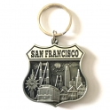 Porte Clé San Francisco "Monuments" métal argent