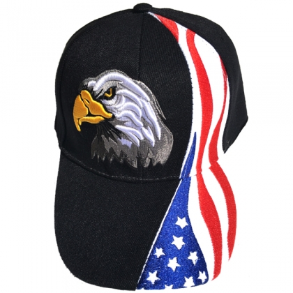 Casquette USA "Eagle & Flag" noire