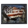 Grande Plaque Métallique USA "Land Of The Free"