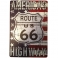 Plaque Métallique Route 66 "USA Flag 1"