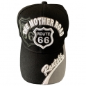 Casquette Route 66 "The Mother Road" noire et grise