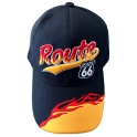 Casquette Route 66 "ROUTE" flammes