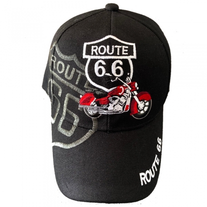 Casquette Route 66 "Motorcycle" noire