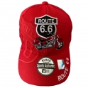 Casquette Route 66 "Motorcycle" rouge