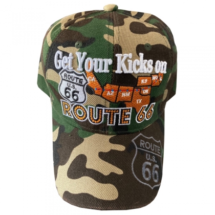 Casquette Route 66 "Get Your Kicks On" militaire