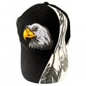 Casquette USA "Aigle & Plume" noire