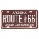 Plaque Métallique Route 66 "Arizona" bordeaux