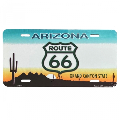 Plaque Métallique Route 66 "Arizona" logo