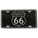 Plaque Métallique Route 66 "R66 logo" noire