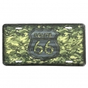 Plaque Métallique Route 66 "R66 logo" Army