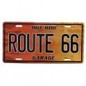 Plaque Métallique Route 66 "Hot Rod"