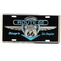 Plaque Métallique Route 66 "Chicago To Los Angeles"