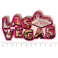 Magnet Las Vegas "Pink Letters" en bois verni et en relief