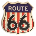 Magnet Route 66 "Logo" drapeau US métallisé