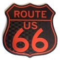 Magnet Route 66 "Logo" rouge et noir métallisé