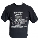 T-Shirt Route 66 "Main Street USA" noir
