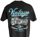 T-Shirt Route 66 "Vintage Motorcycles" noir