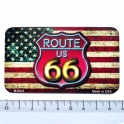 Magnet Route 66 Aluminium "USA Flag Néon"