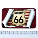 Magnet Route 66 Aluminium "USA Flag Scratch"