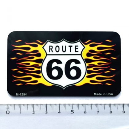 Magnet Route 66 Aluminium "Flammes"