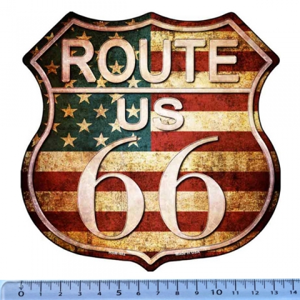 Magnet Route 66 Aluminium GIANT "USA Flag 1"
