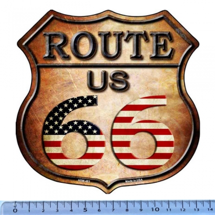 Magnet Route 66 Aluminium GIANT "USA Flag 2"