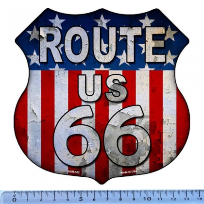 Magnet Route 66 Aluminium GIANT "USA Flag 3"