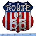 Magnet Route 66 Aluminium GIANT "USA Flag 3"