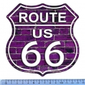 Magnet Route 66 Aluminium GIANT "Purple Wall"