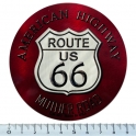 Magnet Route 66 Aluminium "Red Leather" Circle