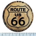 Magnet Route 66 Aluminium "Wood" Circle