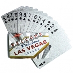 Jeu de Cartes de Luxe "Welcome to Fabulous Las Vegas" argent