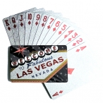 Jeu de Cartes de Luxe "Welcome to Fabulous Las Vegas" argent et noir