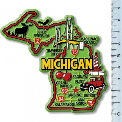 Magnet USA "Michigan" GREEN Magnet USA "Michigan" GREEN