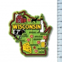 Magnet USA "Wisconsin" GREEN