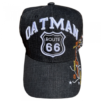 Casquette Route 66 "Oatman Map" Noir en Jean