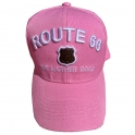 Casquette Route 66 "Logo Métal" rose