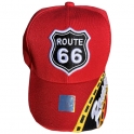 Casquette Route 66 "Road" rouge