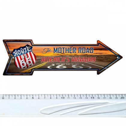 Magnet Route 66 Aluminium "America's Highway" Arrow