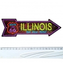 Magnet Route 66 Aluminium "Illinois Néon" Arrow