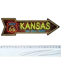 Magnet Route 66 Aluminium "Kansas Néon" Arrow