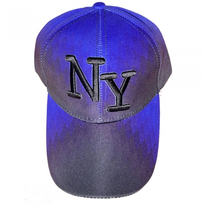 Casquette New York Black "Losange" bleu
