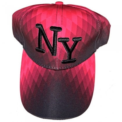 Casquette New York Black "Losange" rouge