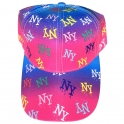 Casquette New York "NY Patchwork" rose et bleu