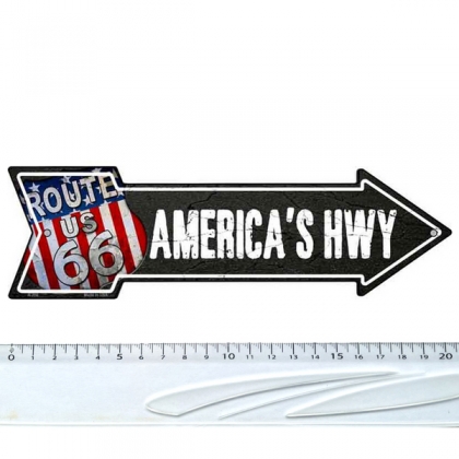 Magnet Route 66 Aluminium "America's Hwy" Arrow