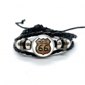 Bracelet Route 66 "Logo" Rouille noir